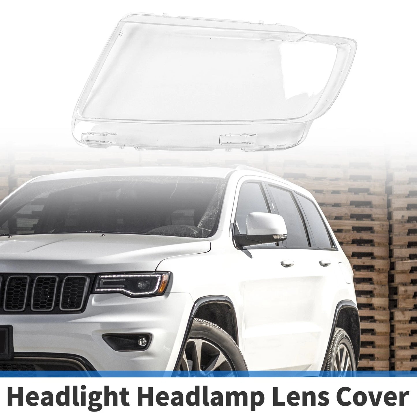 Car Front Left Headlight Lens Cover for Jeep Grand Cherokee (2011-2013)