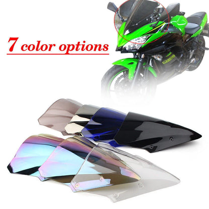 Blue Dual Bubble Windscreen for Kawasaki Ninja 650 EX650 ER6F (2017-2019)