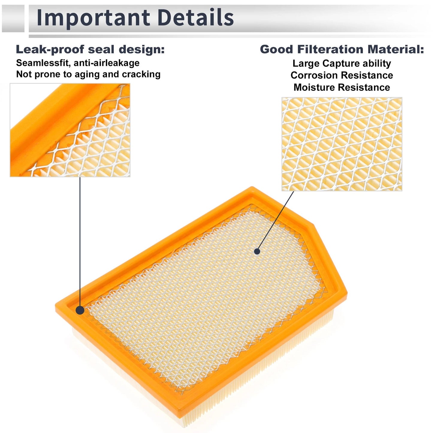 Engine Air Filter for Jeep Cherokee (2014-2018) - 1 x Replacement Part