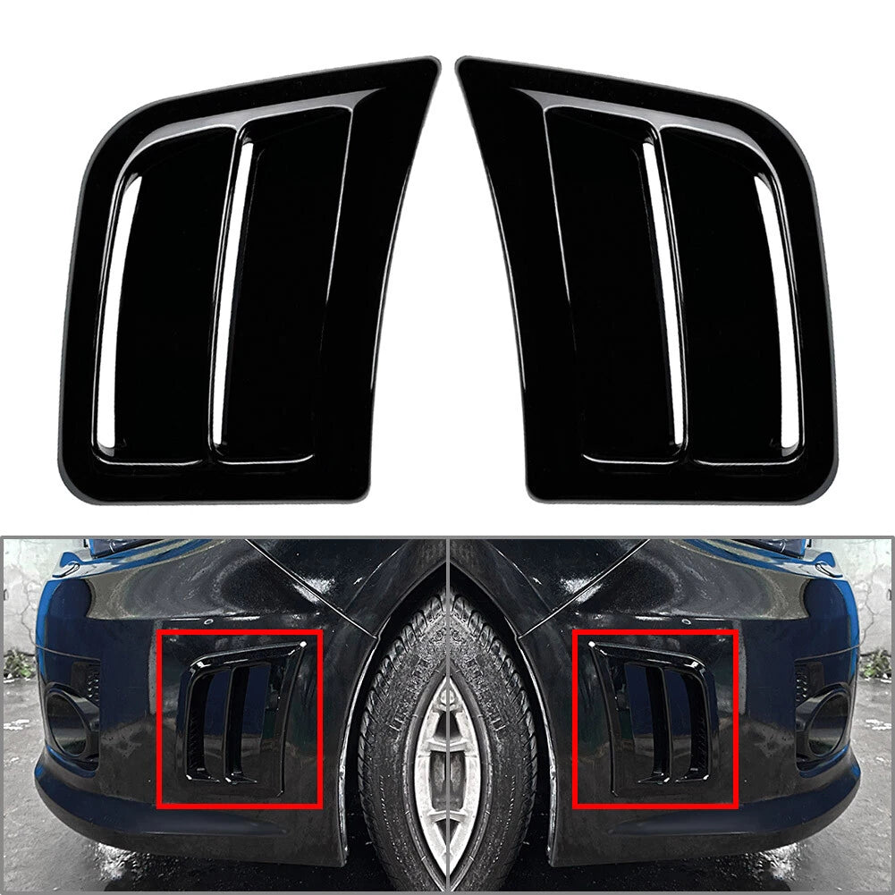 Black Front Bumper Side Air Vent Covers for Subaru Impreza WRX STI (2008-2014)