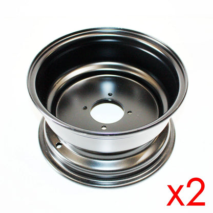 Black 10" Front Wheel Rims for Quad Dirt Bike ATV (66mm Hole, 4 Stud)