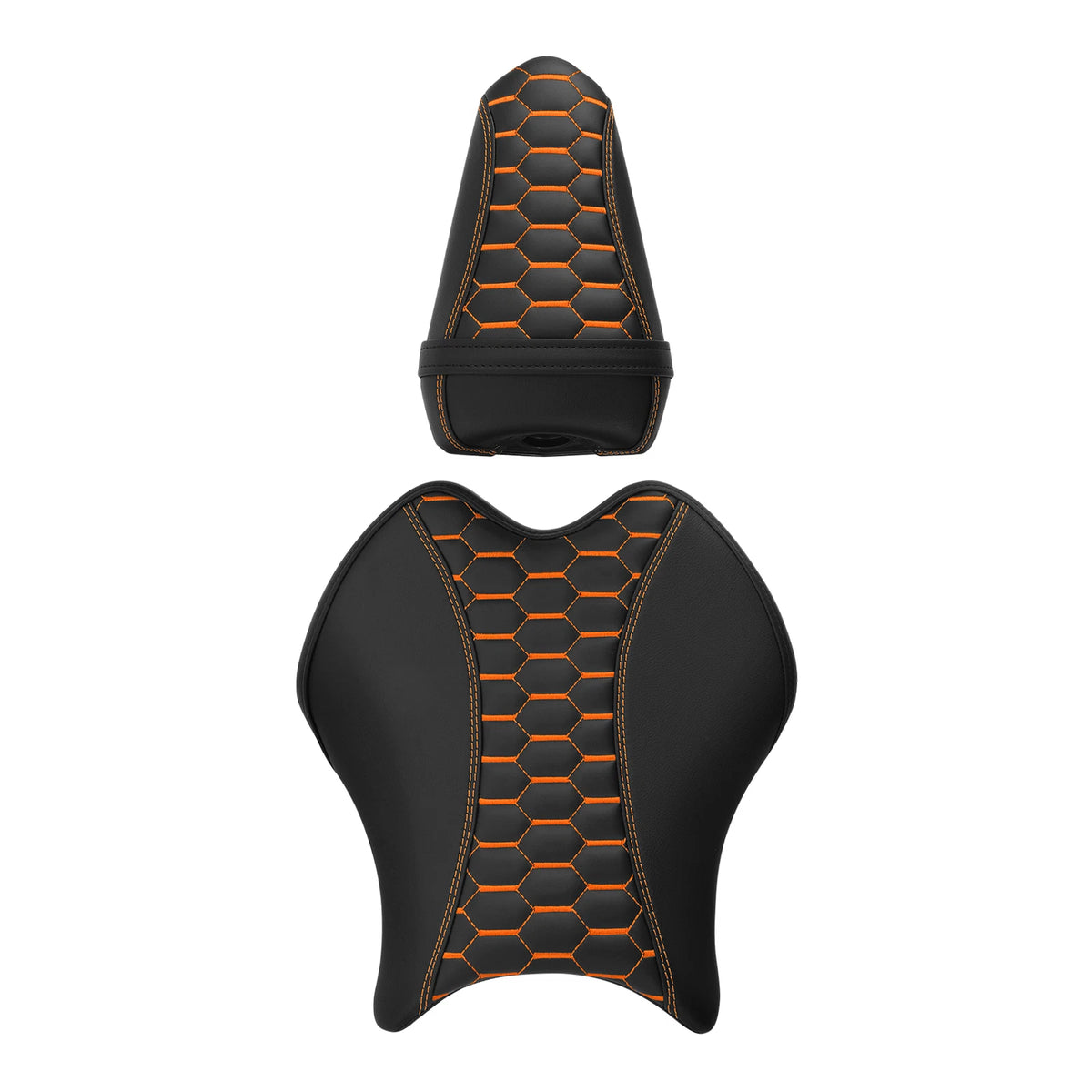 Black Orange Driver & Passenger Seats for Yamaha YZF R6 (2017-2022)