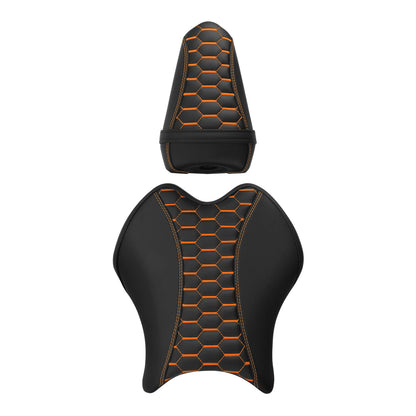Black Orange Driver & Passenger Seats for Yamaha YZF R6 (2017-2022)