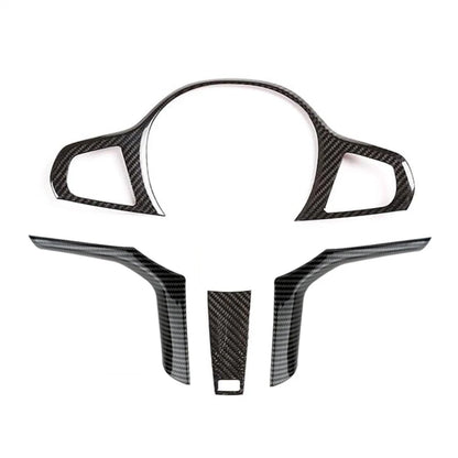 Carbon Fiber Steering Wheel Cover Trim for BMW 3 4 Series (2019-2023)