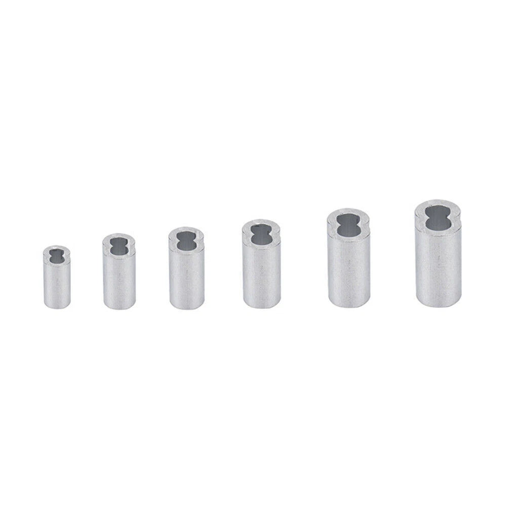 6 x Ferrule Crimping Loop Sleeves for Wire Rope Cable Line Assortment