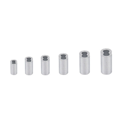 6 x Ferrule Crimping Loop Sleeves for Wire Rope Cable Line Assortment