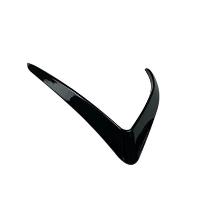 Gloss Black Bumper Side C Canards Covers Trims for Tesla Model 3 (2017–2023)