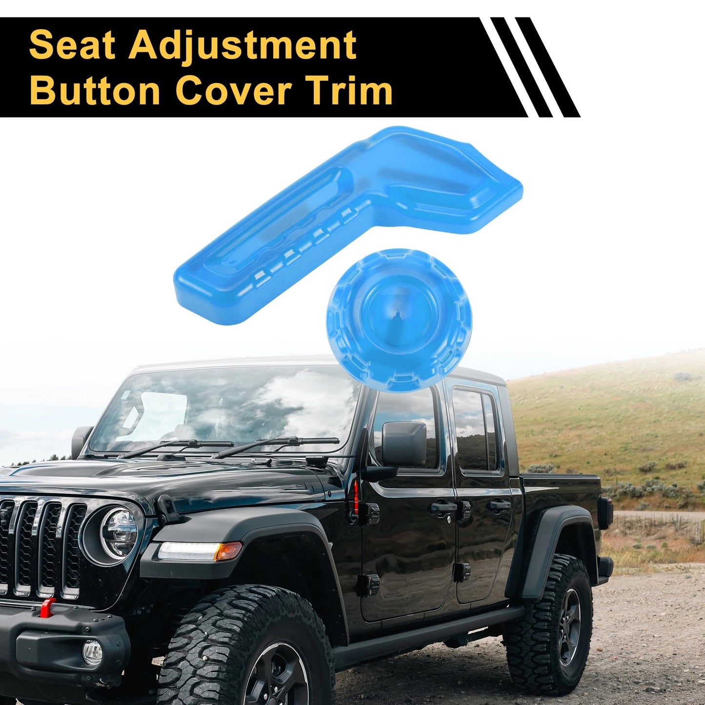Seat Adjustment Button Cover Trim for Jeep Gladiator JT (2018-2024) Light Blue