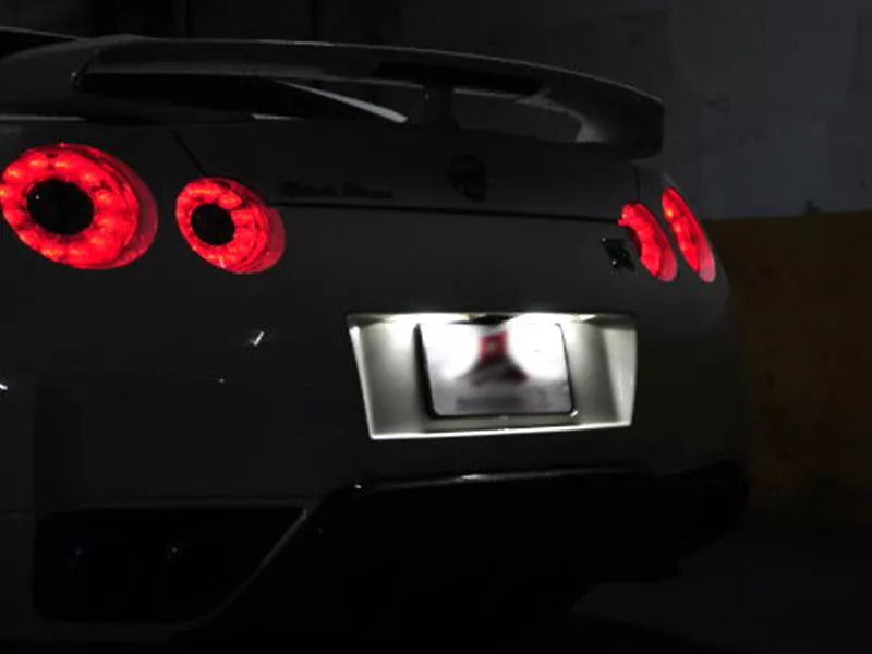 LED License Plate Lights for Nissan Versa, GT-R, Cube, 350Z, G35, G37 (2007-2023)