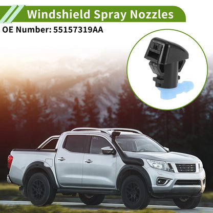 Windshield Washer Nozzle with Hose Connector for Jeep 1 Set