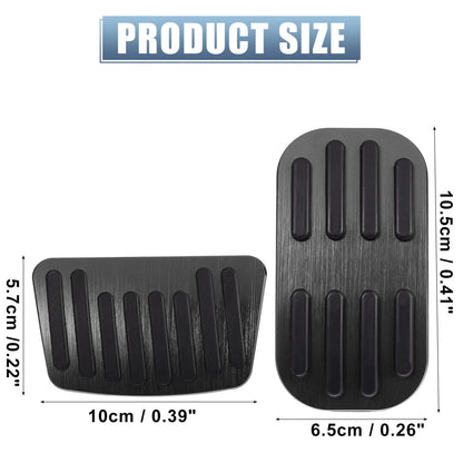 2 x Gas Pedal Brake Pad Covers Anti-Slip for Toyota C-HR (2016-2018) Black