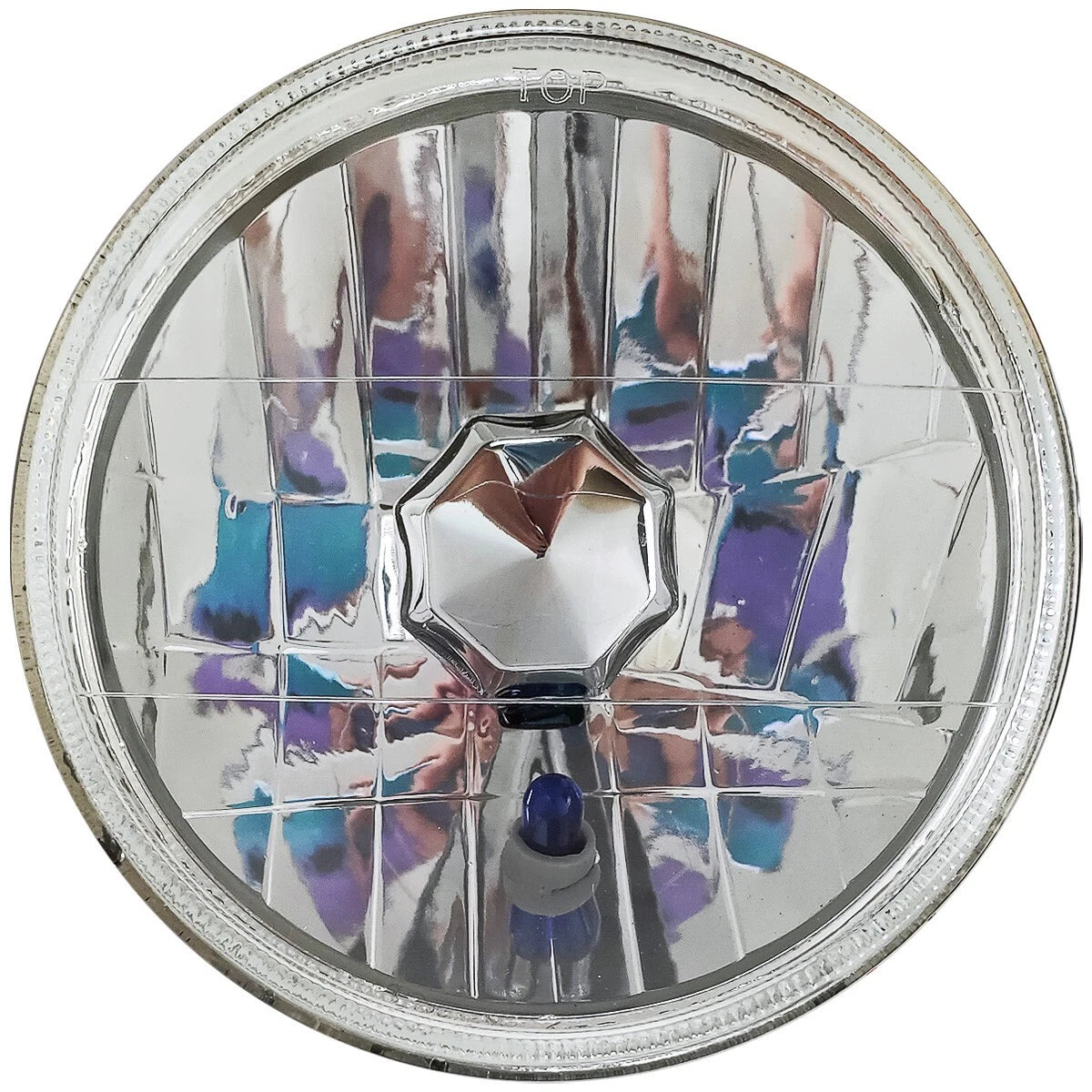 4 x 5.75" Round Diamond Cut Lens for Headlights (Fits Make & Model)