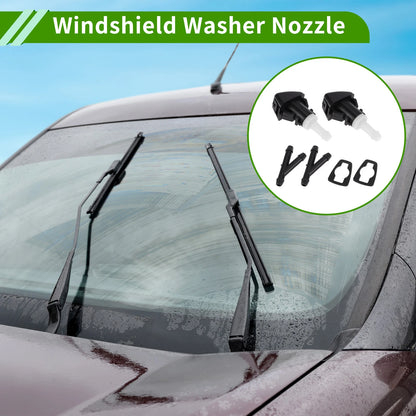 Windshield Washer Nozzle & 2 x Hose Connectors for Jeep (2008-2016)