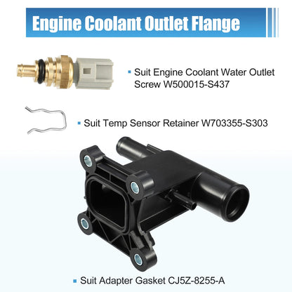 Water Outlet Connect Adapter w/ Temp Sensor for Ford Focus EcoSport (2012-2020)