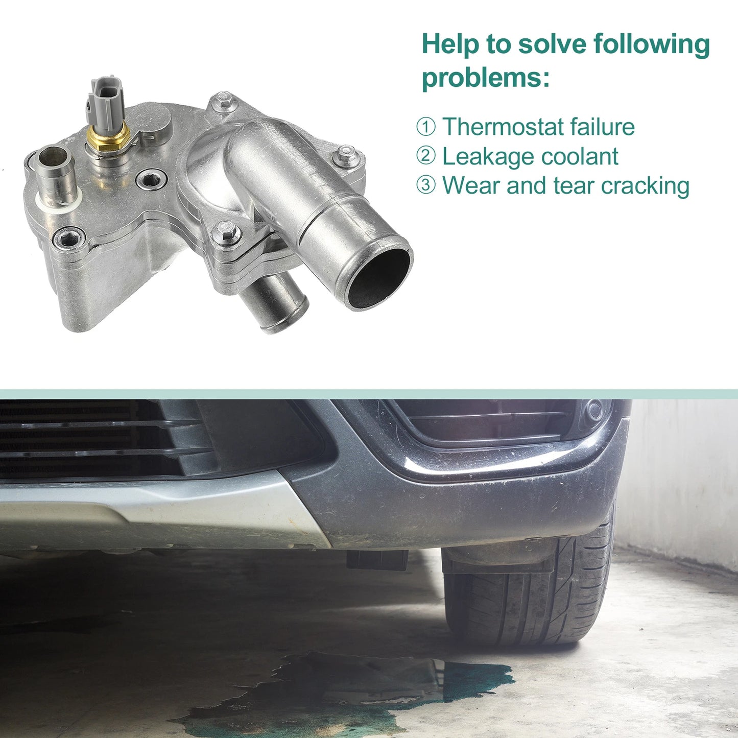 Aluminum Alloy Thermostat Housing for Ford Mustang 4.0L (2005-2010)