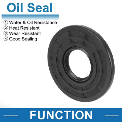 Oil Seal 5 x 25x62x5mm Black Rotary Shaft Nitrile Rubber for Make Model