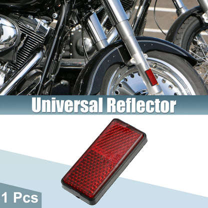 Universal Motorcycle Reflector / 56x26mm / Reflector with Screw Red for Motorcycle