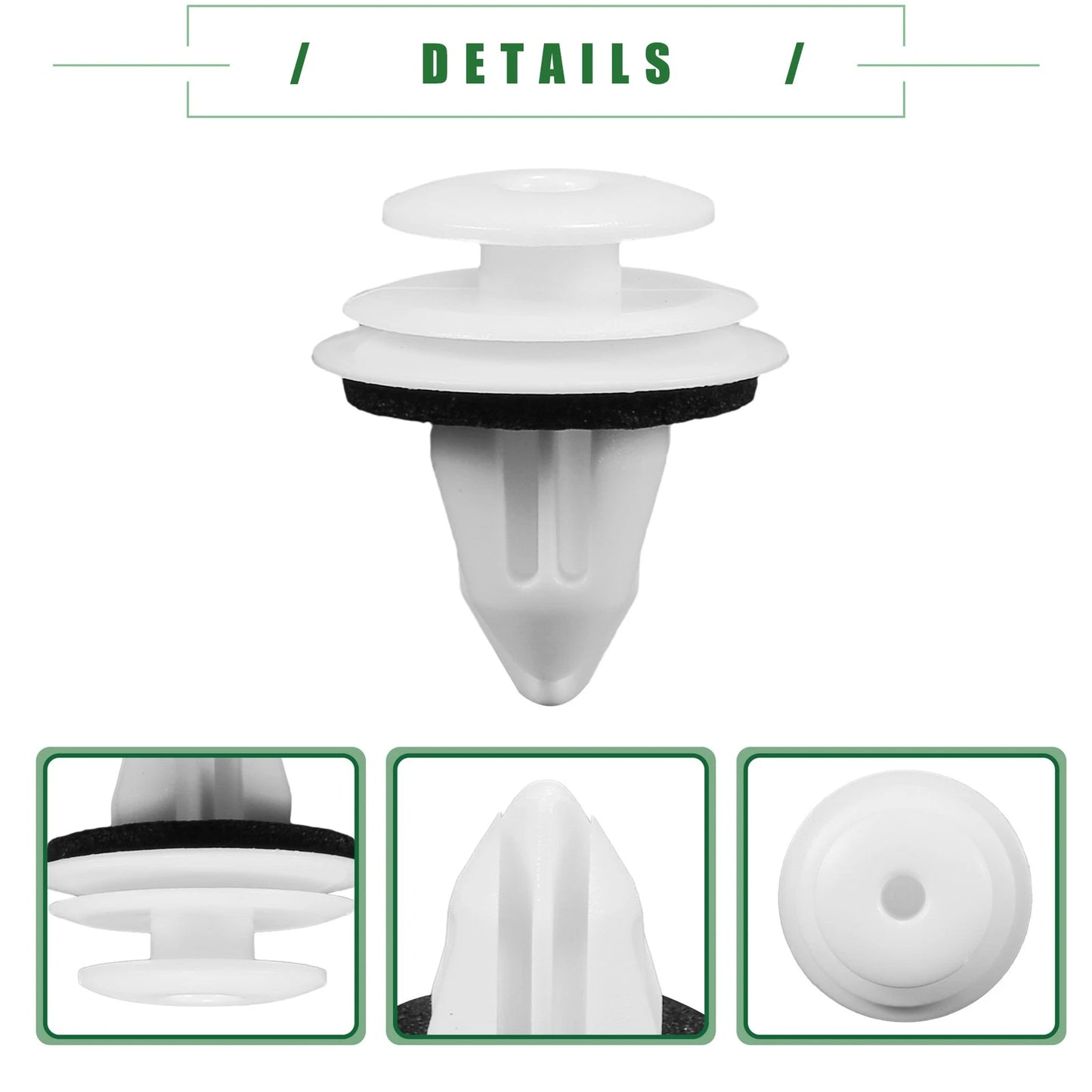 10 x Door Trim Panel Clips for Toyota Tacoma (2001-2022) White