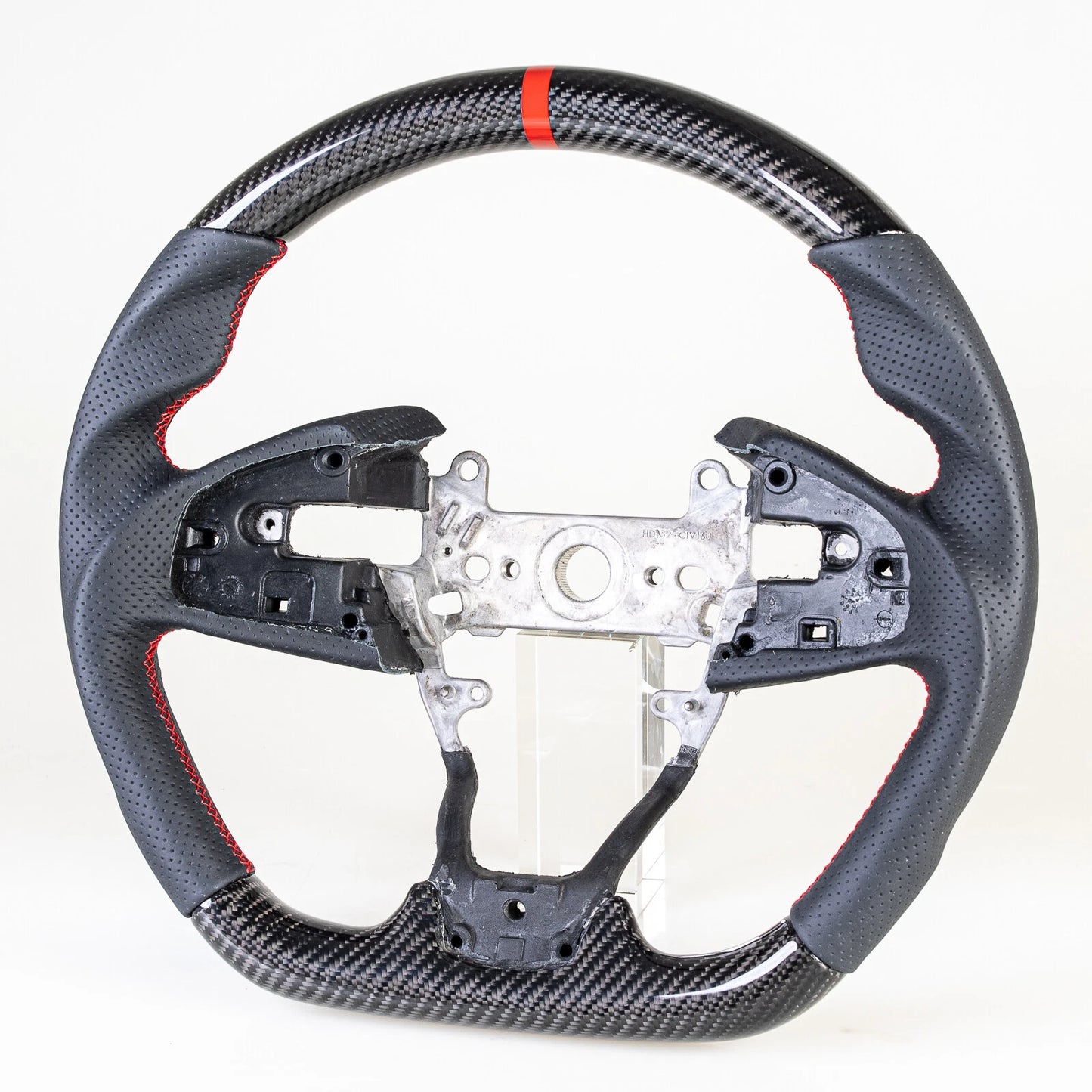 Flat Bottom Carbon Leather Steering Wheel for Honda Civic (2016-2020)