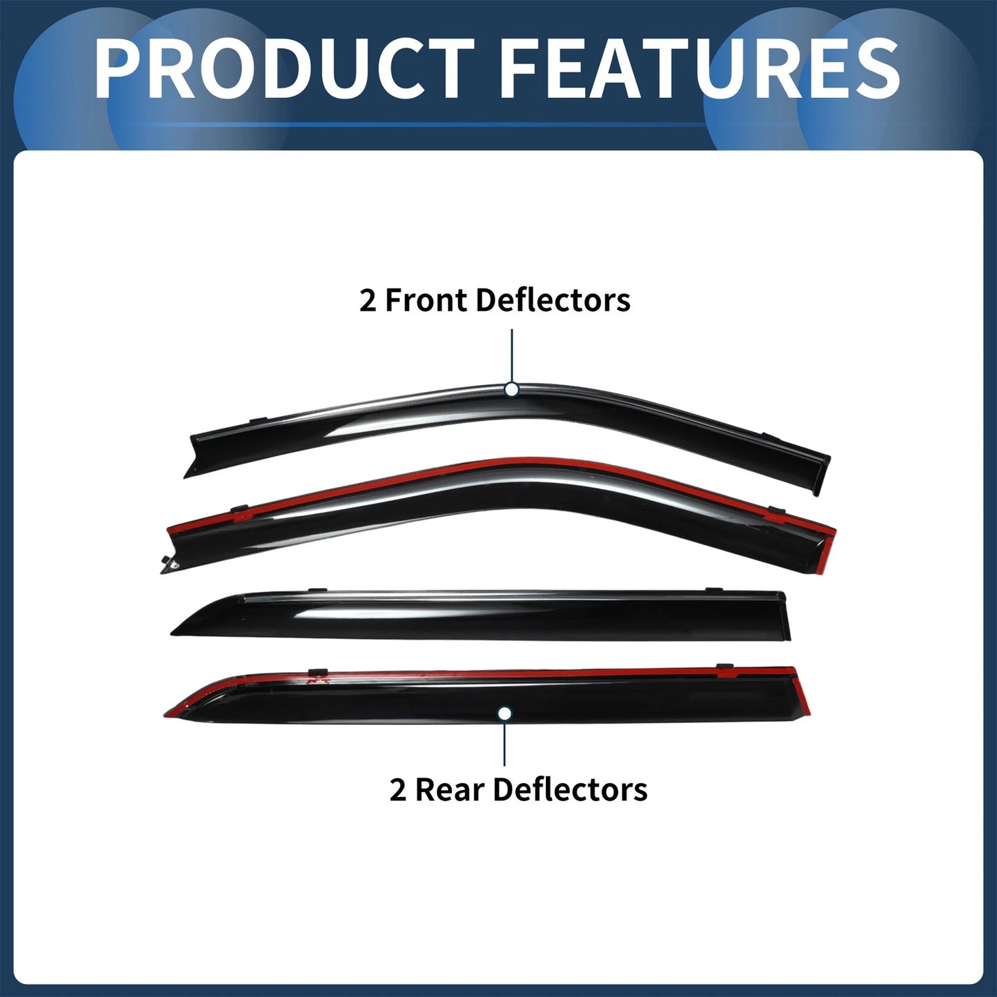 Window Deflectors 1 Set for Nissan Kicks (2018)