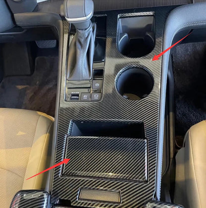 Carbon Fiber Gear Shift Cover Trim for Toyota Sienna (2021-2023) 2 x pcs