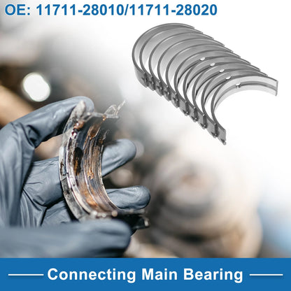 Main Bearing Set for Toyota Camry 2001-2005 - Silver Tone Metal (2001-2005)