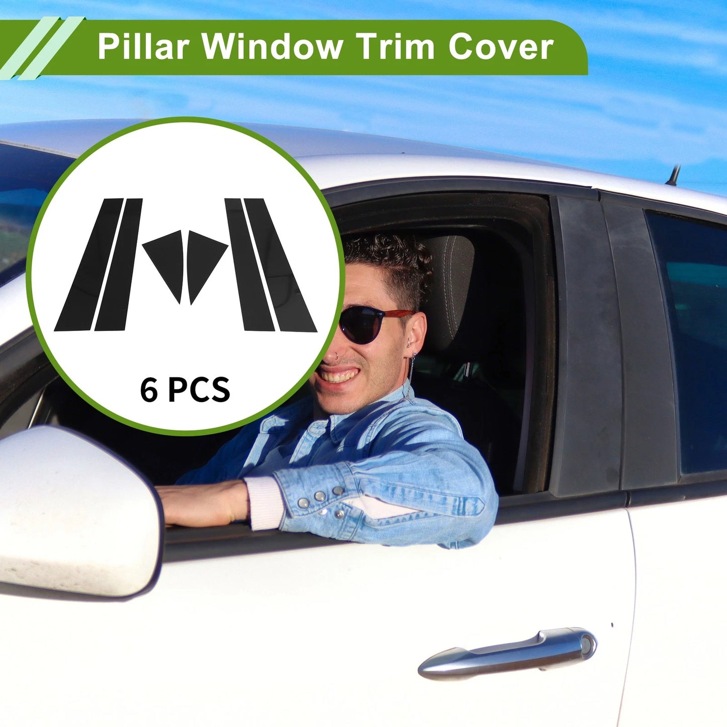 6 Pcs Pillar Window Trim for Chevy Equinox (2005-2009)