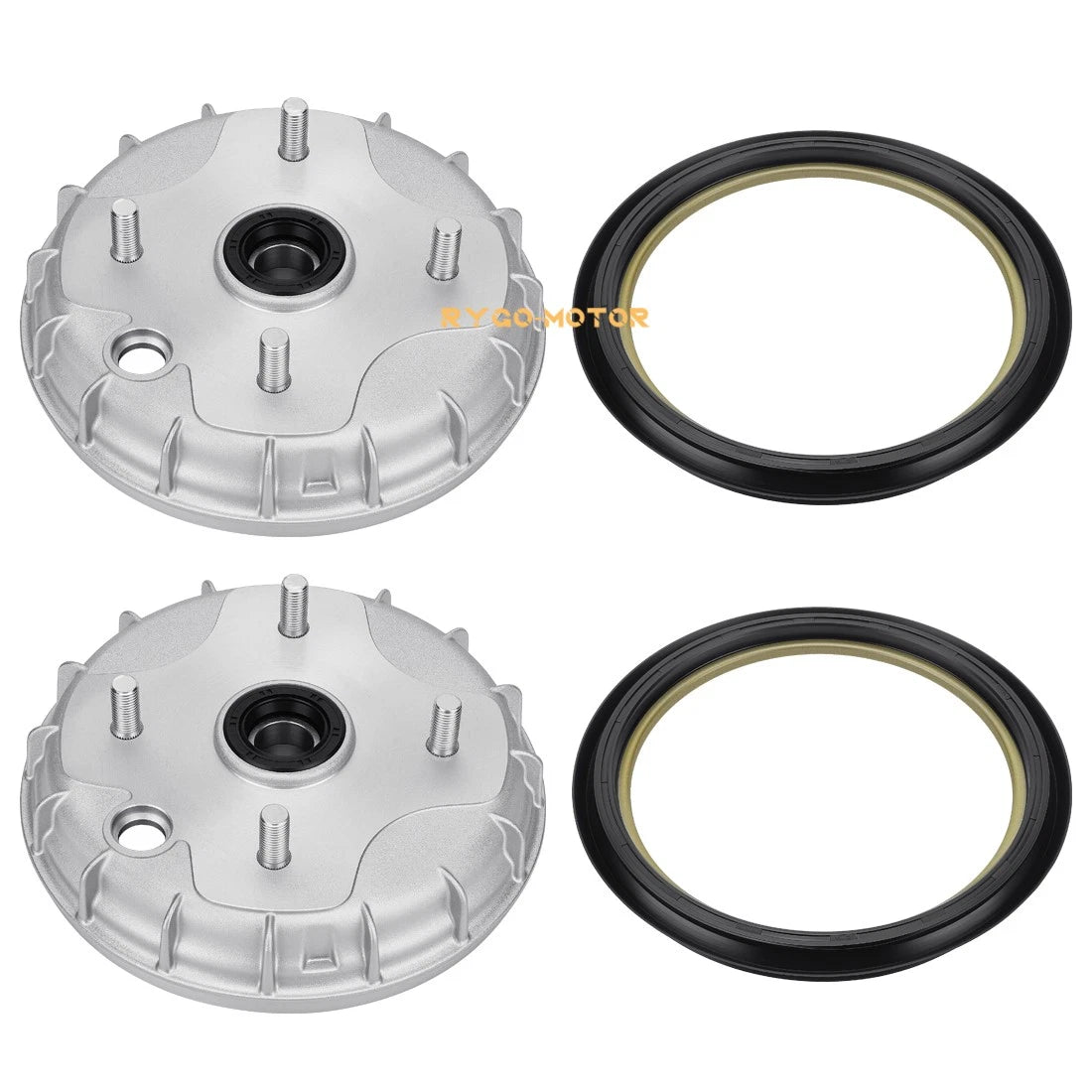 2 x Front Brake Drum & Dust Seal for Honda Rancher 350 (2000–2006)