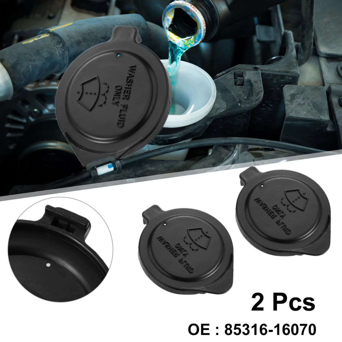 Windshield Washer Fluid Reservoir Caps for Toyota Prius C (2012-2015)