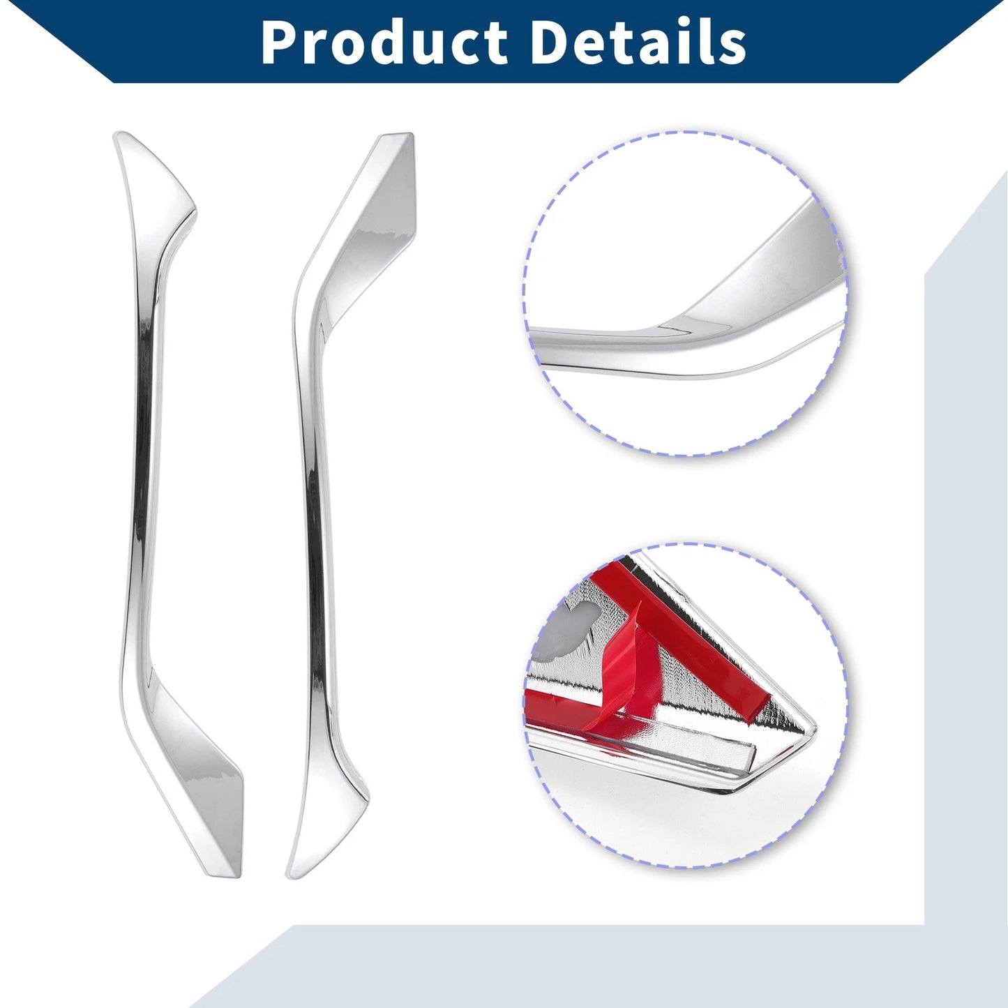 Car Rear Left & Right Covers for Honda HR-V (2016-2019) - ABS Silver Tone