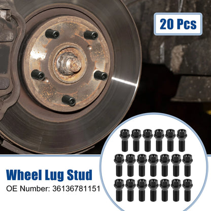 20 x M14x1.25 Wheel Lug Bolt Nuts for BMW E46, E90 (2000-2012)