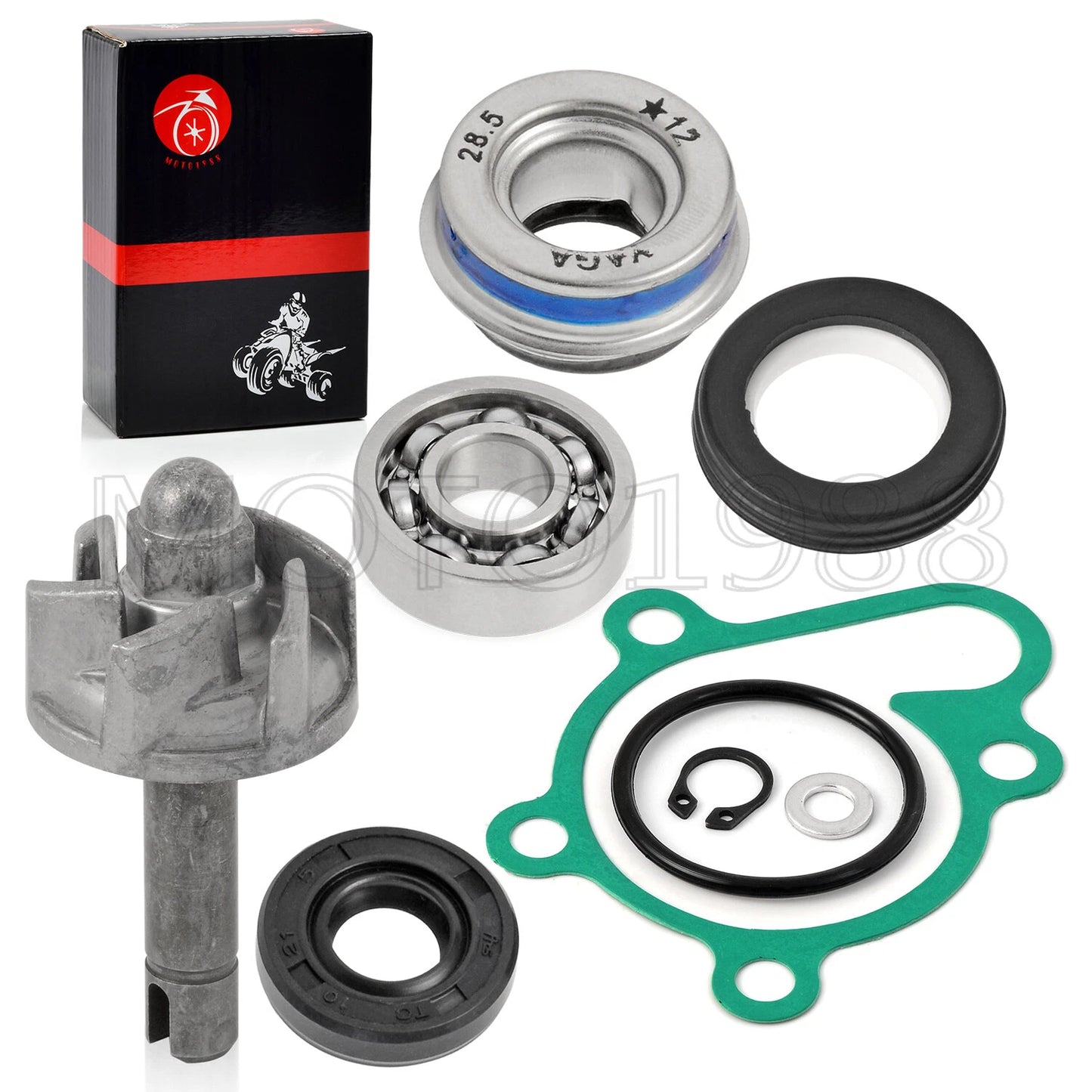 Water Pump Rebuild Kit Impeller Shaft Seal for Yamaha Kodiak YFM450(2003–2021)