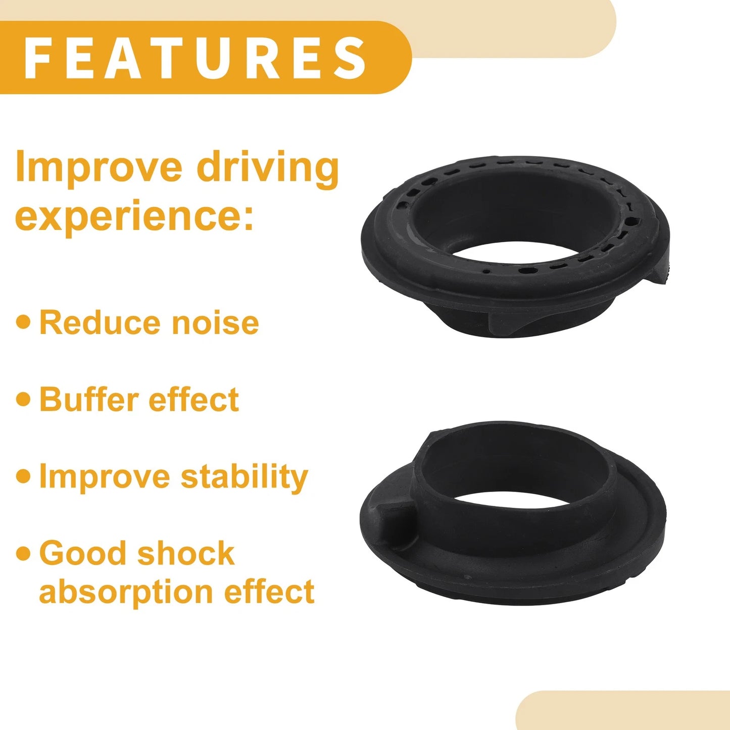 Lower Coil Spring Insulators Rubber 1 Pc for BMW X6 (2008-2019)