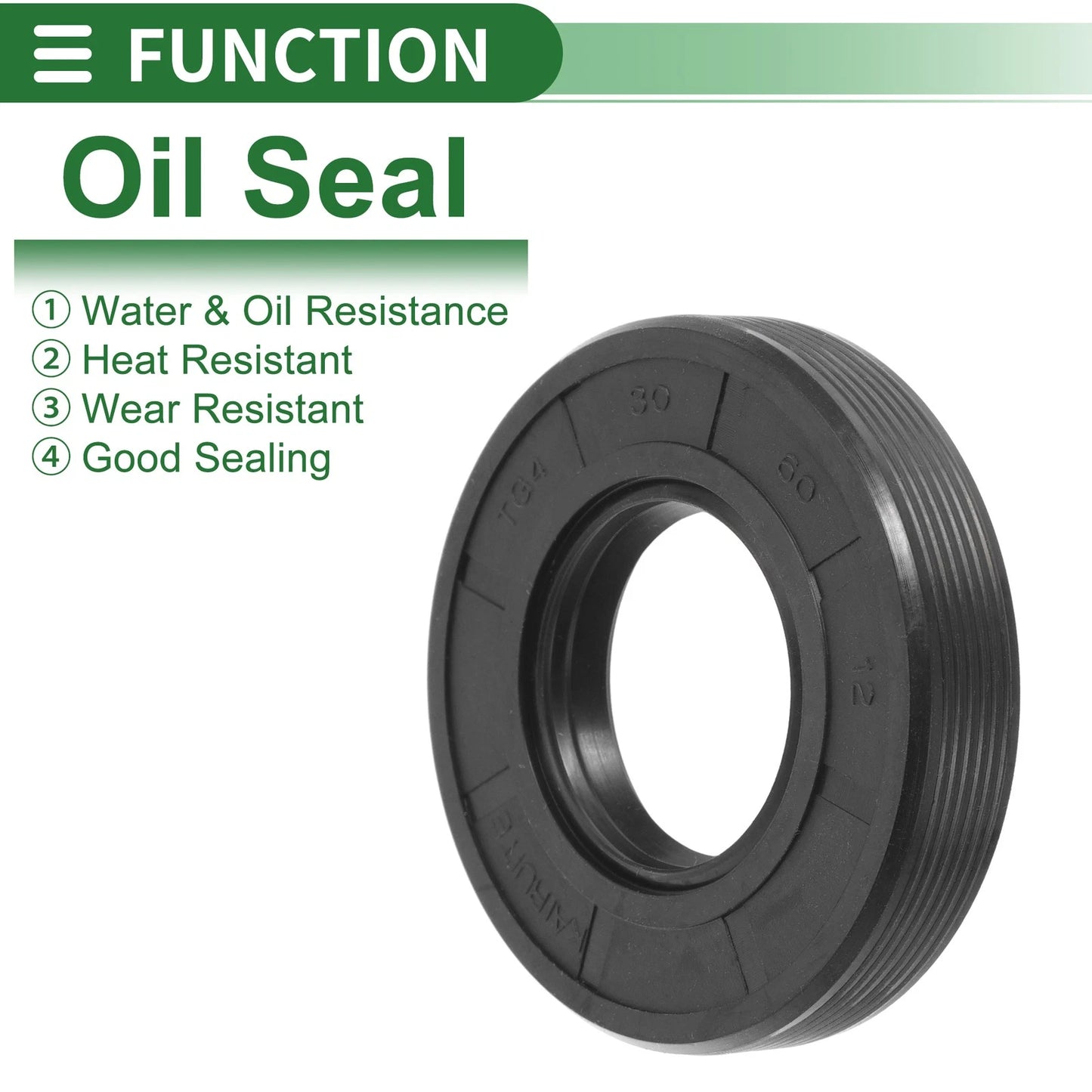 Oil Seal / 30x60x12mm / TG4 Lip Seal Ring NBR Rubber Black 5x for TG4