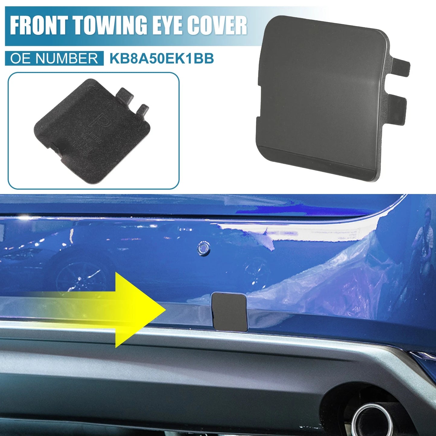 Rear Bumper Tow Hook Cover for Mazda CX-5 (2017-2021) Gray