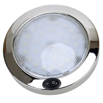 12V Stainless Steel LED Dome Light 5.5" for Boat Marine RV Cabin (N/A)