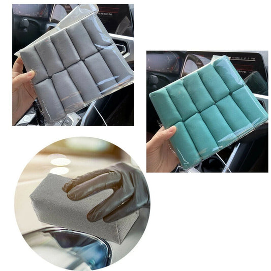 10pcs/Set 8cm Car Detailing Suede Sponge Applicator for Car