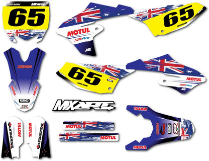 Aussie Pride Full Sticker Kit Decals for Yamaha YZ 65 (2015-2023)