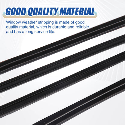 4 x Window Seal Weatherstrip Trim for Honda Civic Sedan (2016-2019)