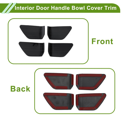 Interior Door Handle Bowl Cover Trim for Nissan Rogue (2021-2025) Black