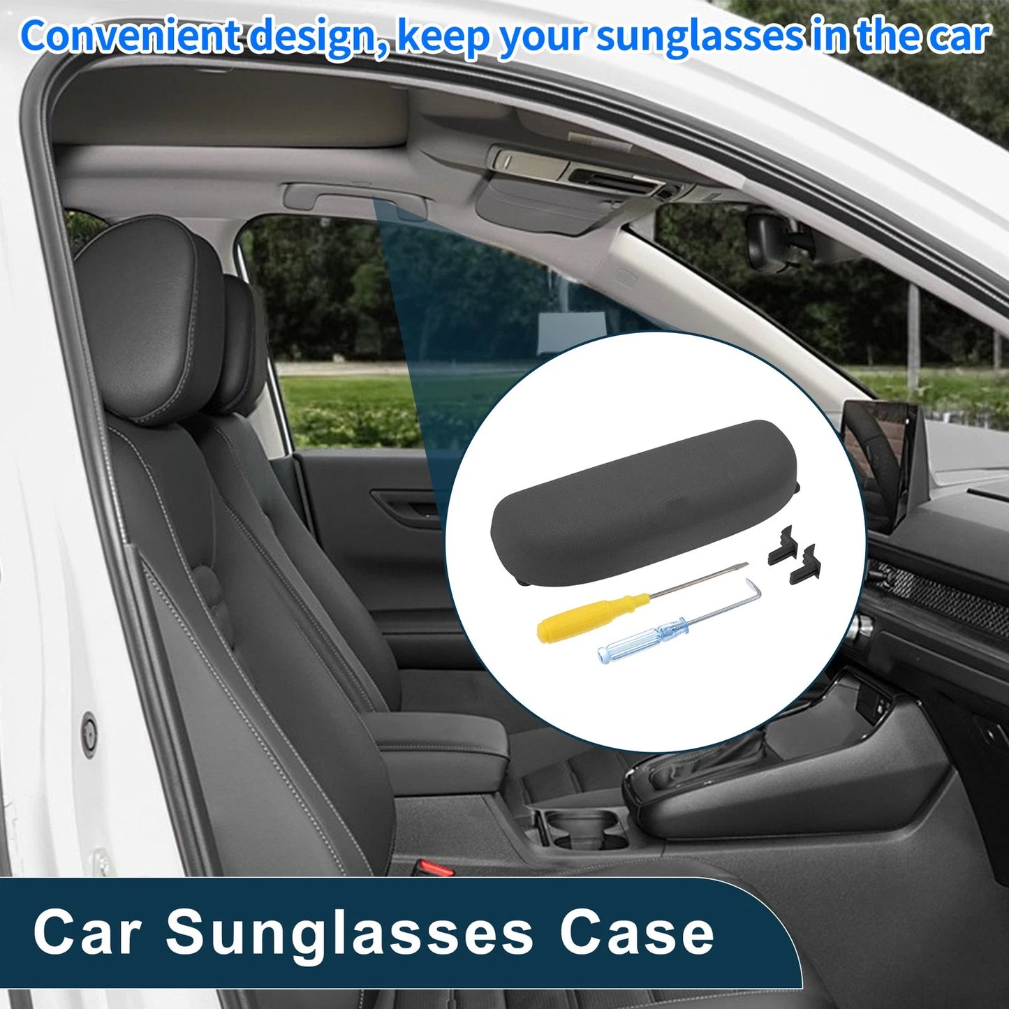 Case for BMW X3 Eyeglasses Holder Storage Suede Black (2021 - 2023)