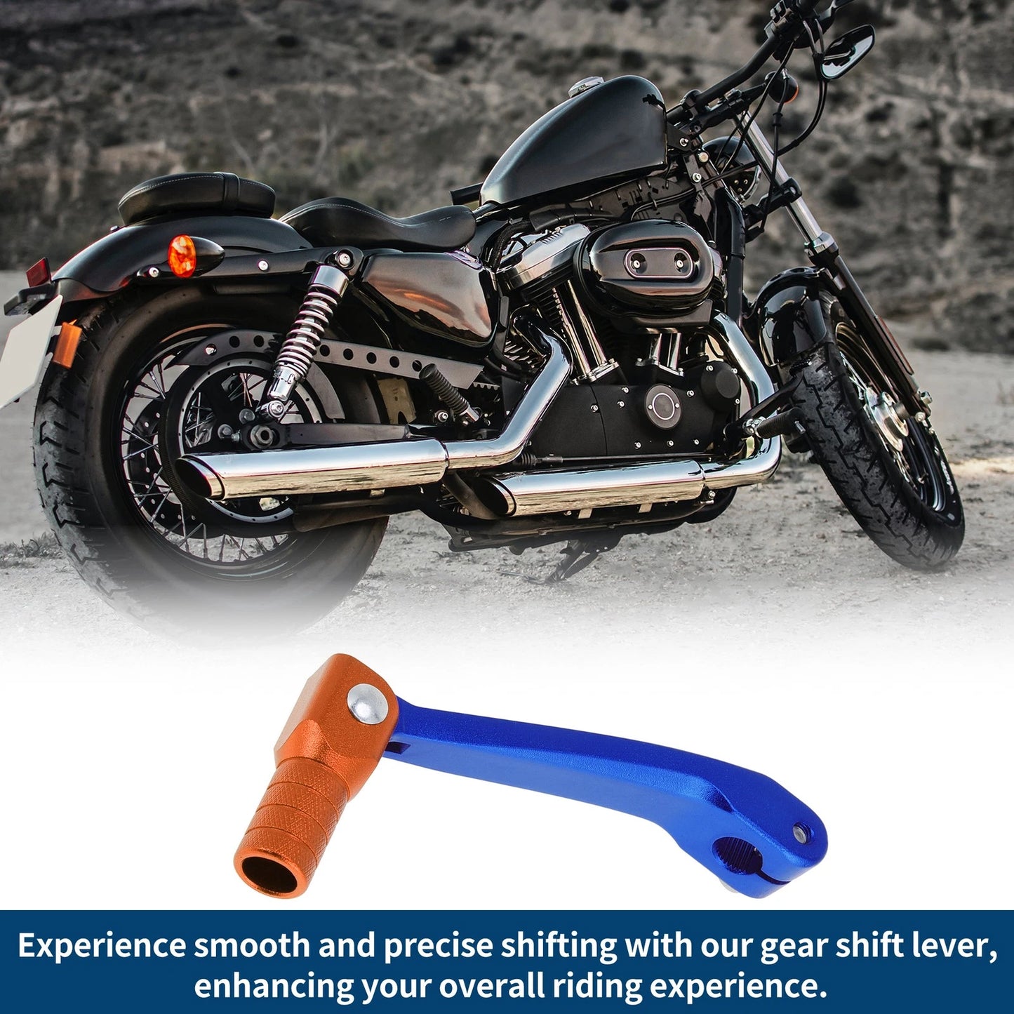Folding Shifter Lever for Honda CRF150F (2003-2017) - Blue & Orange