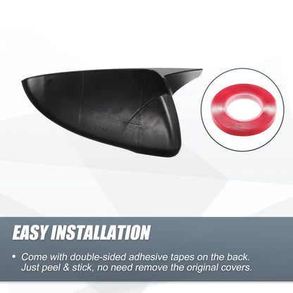 Rearview Mirror Cover Overlay Gloss Black for Kia Forte Cerato K3 (19-24)