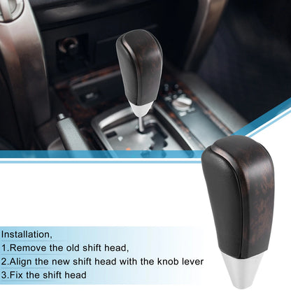 Gear Shift Knob Shifter for Toyota Land Cruiser Gold Tone Black