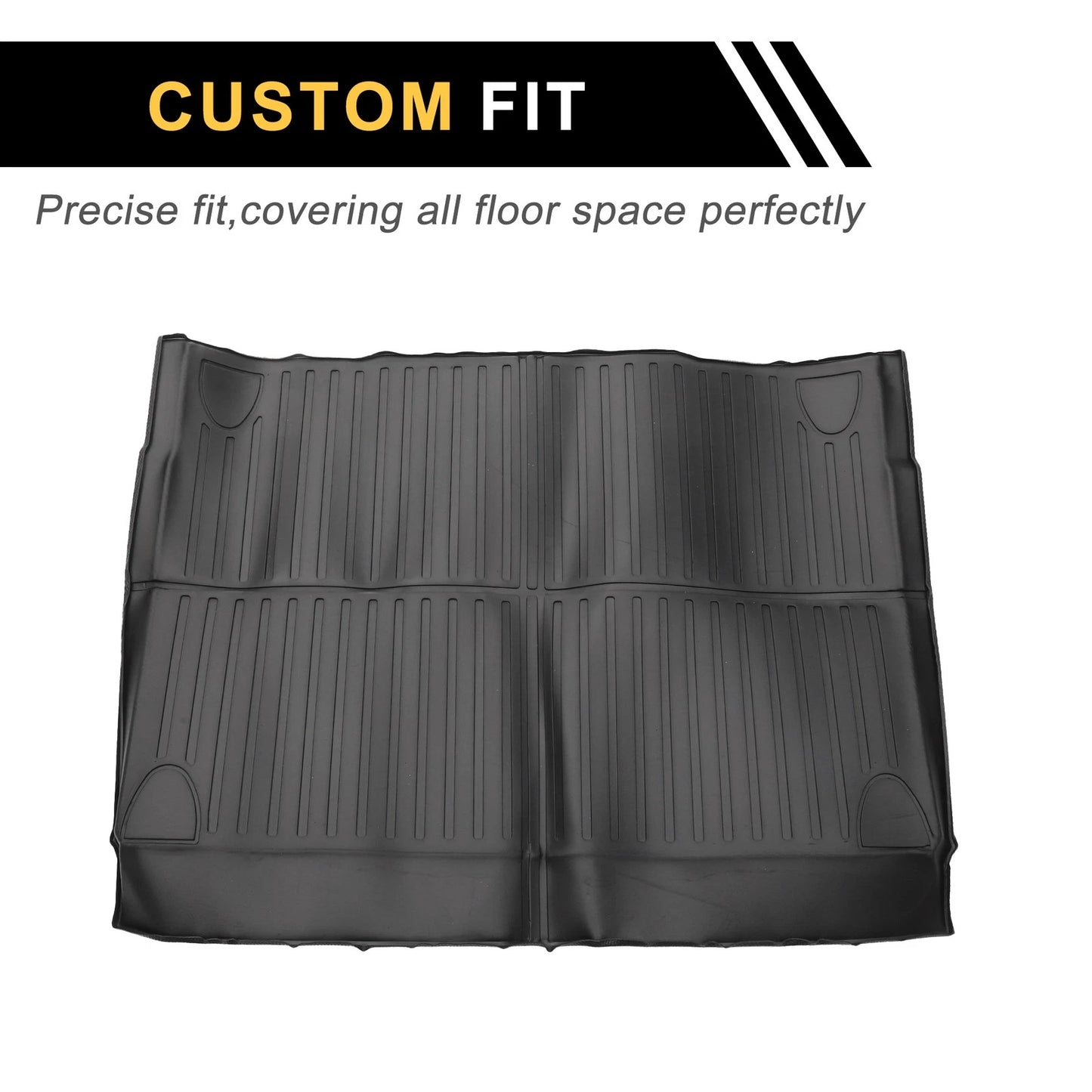 Cargo Liner Rear Trunk Mat for Ford Bronco (2021-2024) Vertical Stripe TPE