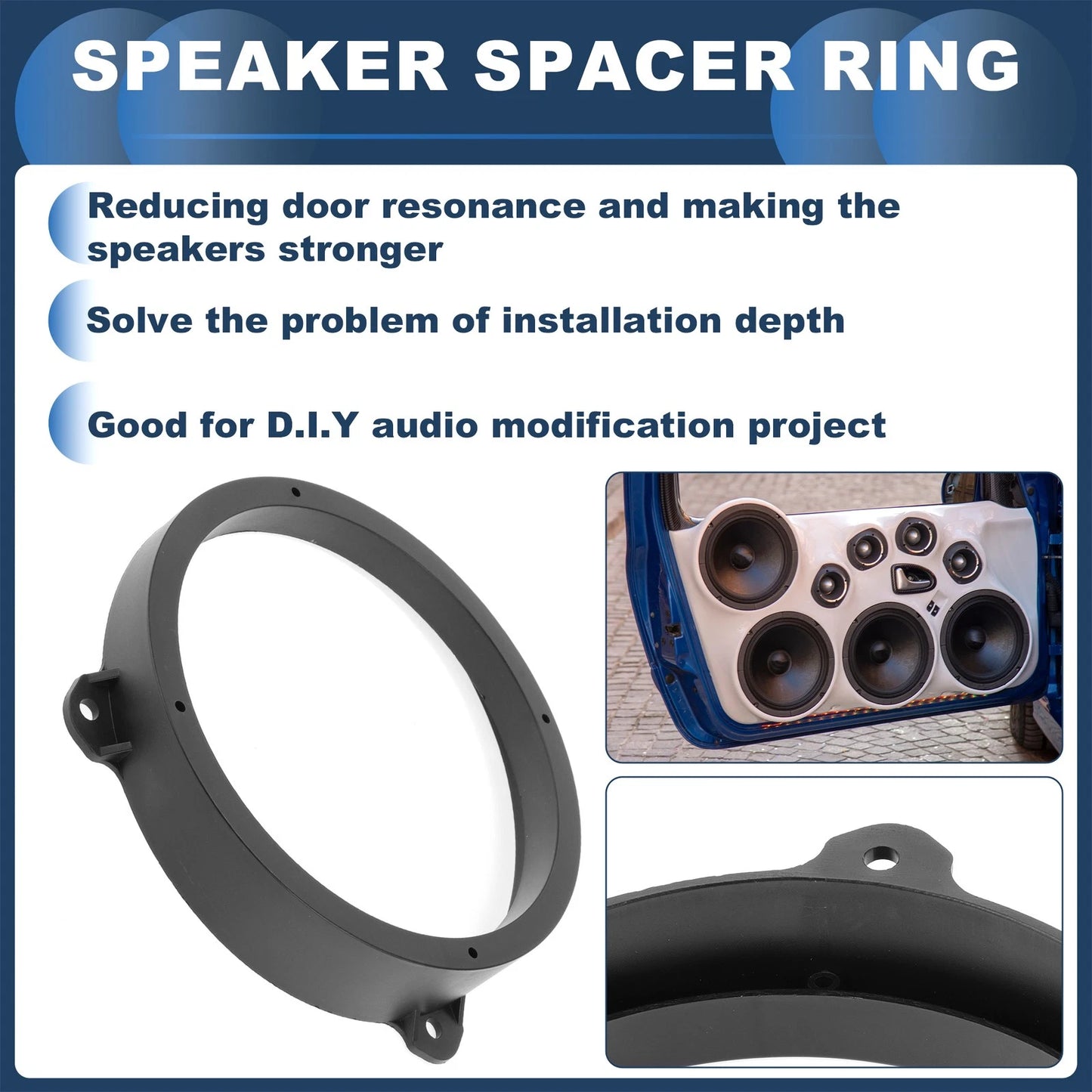 6.5" Speaker Spacer Ring Adaptor for Subaru  - 2 Pcs
