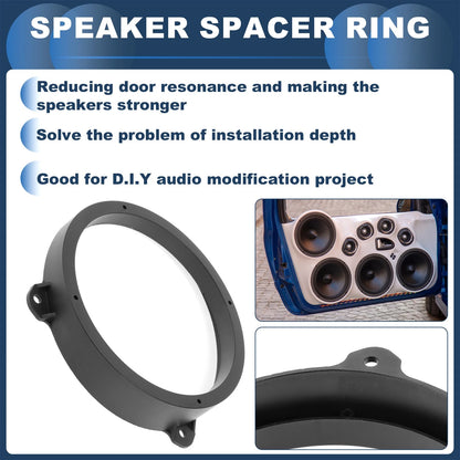 6.5" Speaker Spacer Ring Adaptor for Subaru  - 2 Pcs