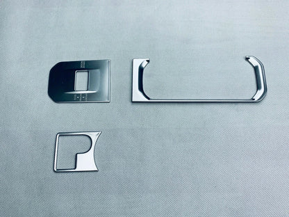 Steel Silver Gear Shift Box Panel Cover Trim for Toyota Highlander (2020-2022)