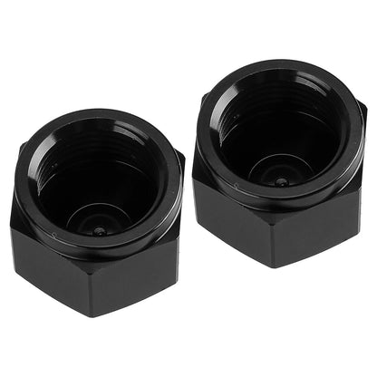 8AN Flare Cap Fitting Female Aluminum Alloy Black Anodized Universal
