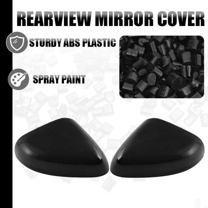 Driver & Passenger Side Mirror Cover Caps Gloss Black for Ford Fiesta (2018-2024)
